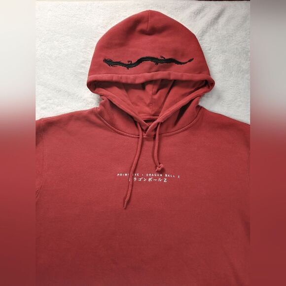 Primitive X DragonBall Z Red Embroided Hoodie Mens Size Medium Sweatshirt - Picture 3 of 12